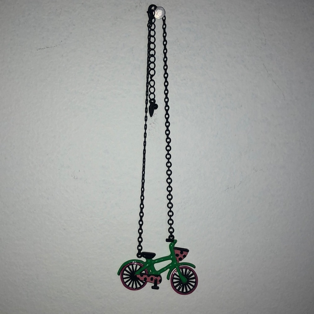 Betsey Johnson bicycle necklace